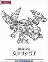 Skylanders Coloring Drobot Giants Lightcore Tech Pages Gif sketch template