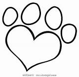 Paw Print Coloring Drawing Clipartmag sketch template