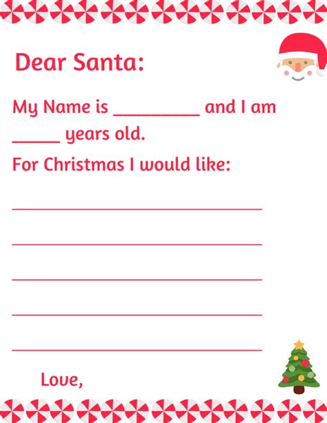 printable santa cam letter printable template printable form