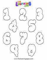 Bubble Numbers Printable Kids sketch template
