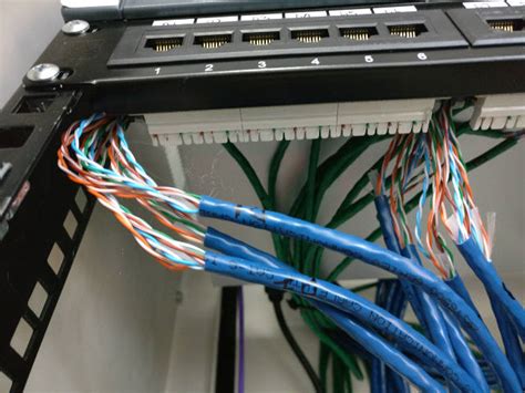 networking requirements  correct termination  cat  patch panel server fault