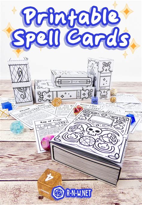 printable  spell cards  spell cards dungeons  dragons