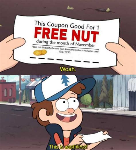 coupon good    nut   month  november   disqualify  user