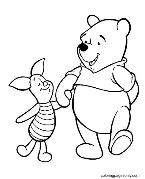 piglet  pooh coloring page  printable coloring pages