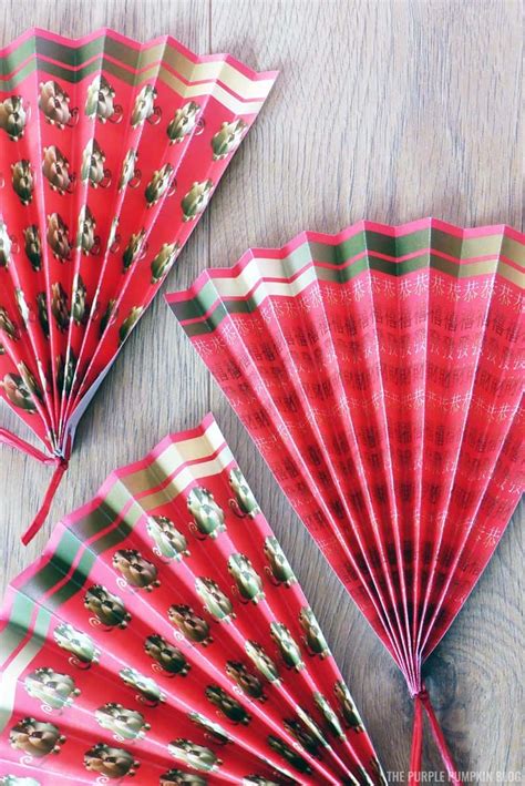 printable paper hand fans  chinese  year