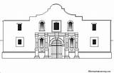 Alamo Remember Enchantedlearning Missions Monuments Jacinto Clipground sketch template