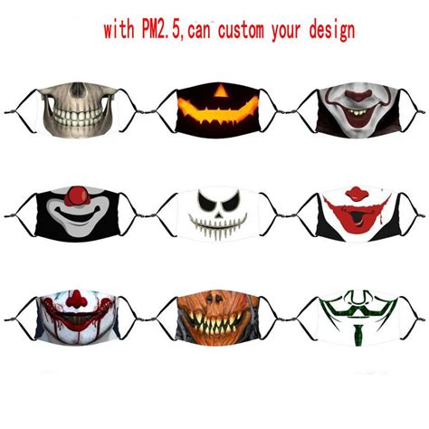 designer masks spoof halloween masks breathable dust adult  kids  pm  adjustable