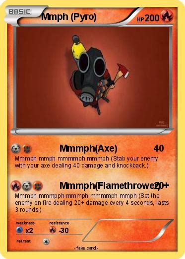 pokemon mmph pyro mmmphaxe  pokemon card