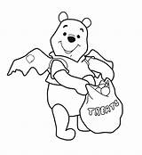 Pooh Coloring Pages Halloween sketch template