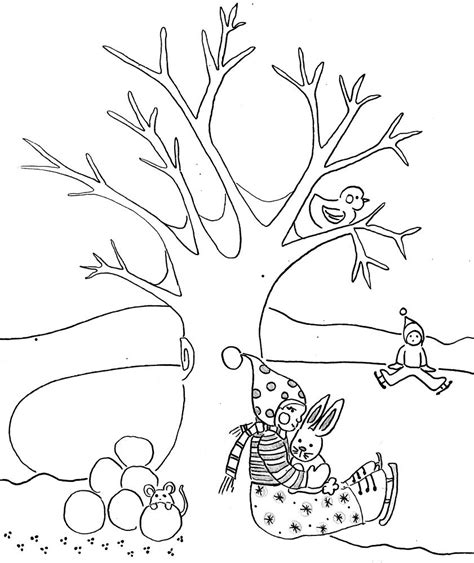 winter tree coloring pages coloring book  coloring pages