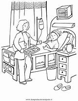 Ospedale Paciente Colorea Krankenschwester Spital Enfermos Gesundheit Persone Malvorlage Malvorlagen sketch template