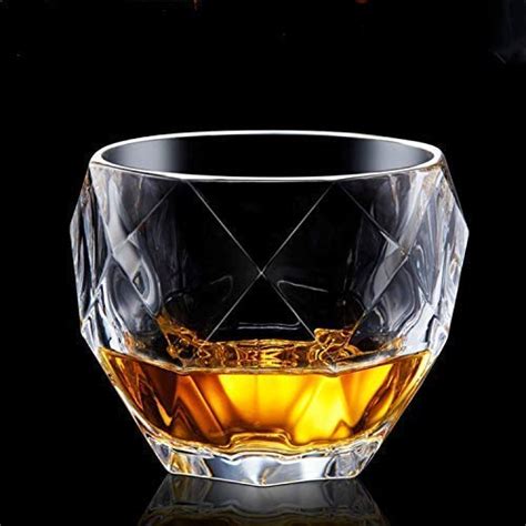 Xeknty Diamond Shaped Whiskey Glass Unique Cool Crystal Rocks Whiskey