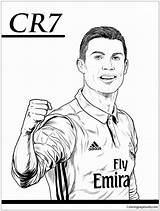 Ronaldo Cristiano Pages Coloring Color Online Soccer Printable Players Print sketch template