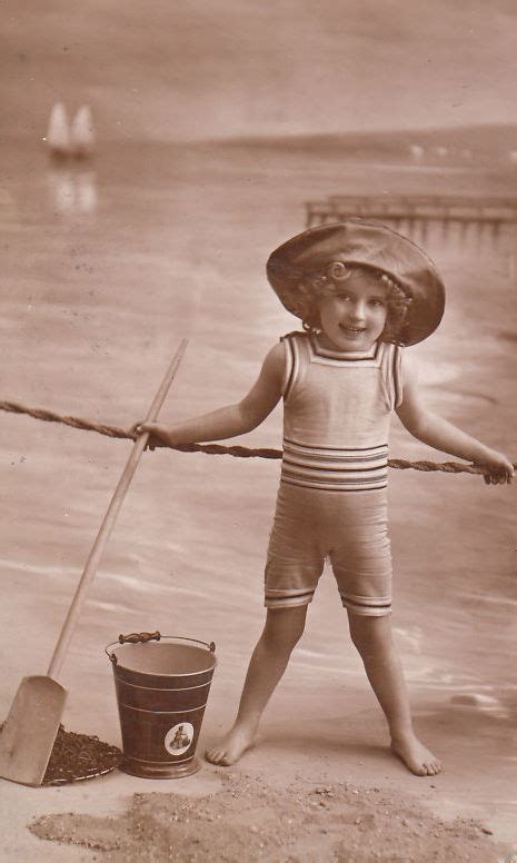 Bumble Button A Day At The Beach Antique Photographs