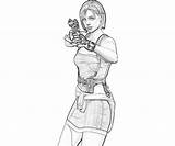Jill Valentine Coloring Pages Character Another sketch template