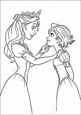 Coloring Rapunzel Pages Tangled Princess Disney Colouring Printable Adult Mom Kids Print sketch template