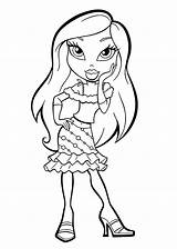 Coloring Bratz Pages Printable Dolls Cartoon Monster Sheets Baby Girls 4kids Print sketch template