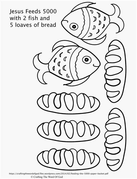 loaves   fishes colouring page freeda qualls coloring pages
