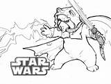Ewok Coloring Wars Star Pages Ultimate sketch template