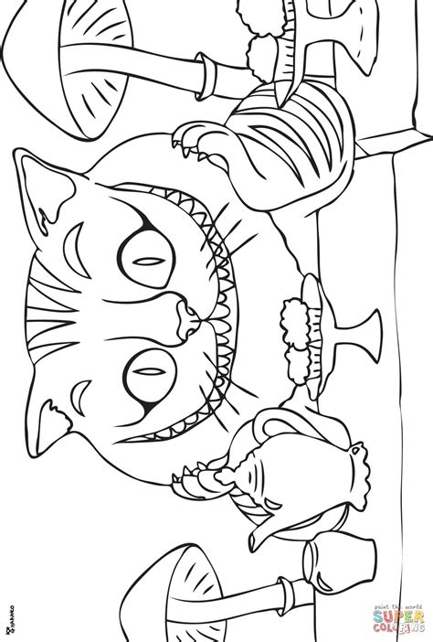 cheshire cat coloring page  printable coloring pages