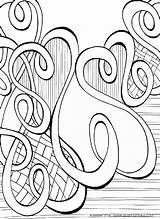 Coloring Pages Heart Abstract Choose Board Doodle Zenspirations Color Patterns Hearts Zentangle sketch template