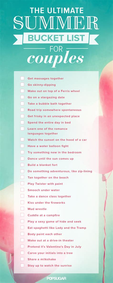 Summer Bucket List For Couples Pictures Photos And