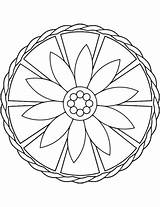 Coloring Simple Mandala Flower Pages Mandalas Printable Easy Color Drawing Blank Very Dot Categories Draw sketch template