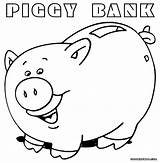 Bank Piggy Coloring Pages Sketch Kids Colorings Print Paintingvalley sketch template