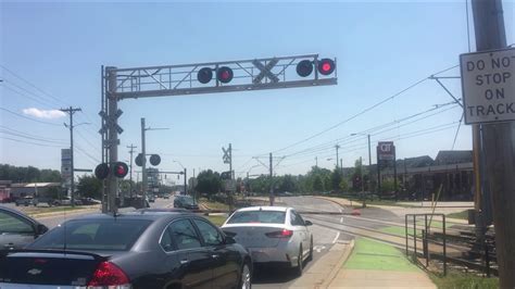 south boulevard railroad crossing  charlotte nc youtube
