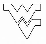 West Wvu Virginia Printable Stencils Logo Stencil State Mountaineers Football Wv Coloring University Pages Templates Outline Crafts Template  Patterns sketch template