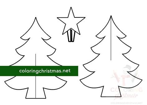 christmas tree template printable coloring christmas
