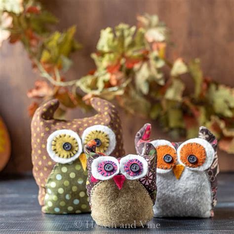 fabric owls tutorial including   pattern template