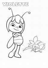 Bee Violette Colorir Abelha Maia sketch template
