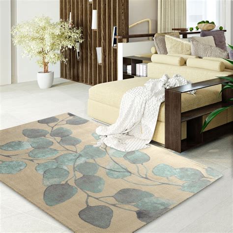 rugsmith turquoise ficus modern floral area rug walmartcom