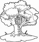Baumhaus Treehouse Boomhutten Kleurplaten Magische Draw Animaatjes Malvorlage sketch template