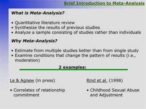 meta analysis literature review definition
