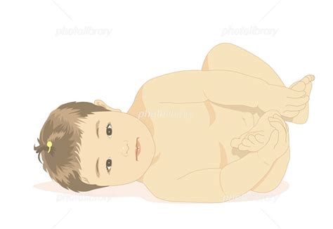 赤ちゃん笑顔 泣き顔 裸 イラスト素材 [ 2950667 ] フォトライブラリー Photolibrary