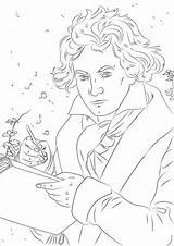 Beethoven Ludwig Ausmalbild Kategorien sketch template