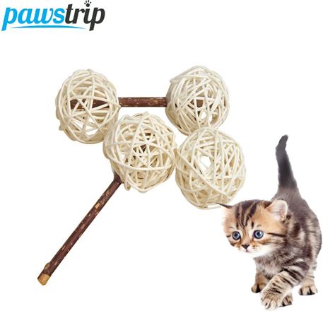 pawstrip 2pcs lot interactive cat toy ball with bell inside silvervine