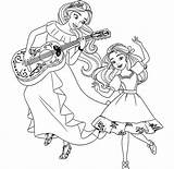 Avalor Coloring Pages Elena Disney Jaquin Princess Template Coloriage Elana Colouring Printable Open sketch template