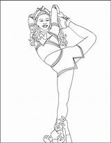 Cheerleading Coloring Pages Megaphone Print Printable Color sketch template