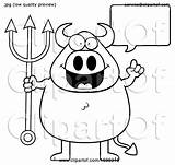 Pitchfork Chubby Devil Holding Illustration Talking Royalty Cory Thoman Clipart Vector 2021 sketch template