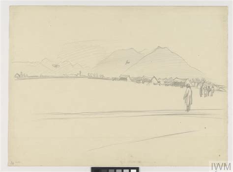 sketch of the aerodrome asiago plateau italy 1918 art iwm art 4499