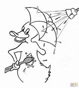 Coloring Shower Duck Cartoon Pages Ducks Supercoloring Printable Drawing sketch template