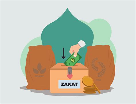 zakat payment concept vector illustration  vector art  vecteezy