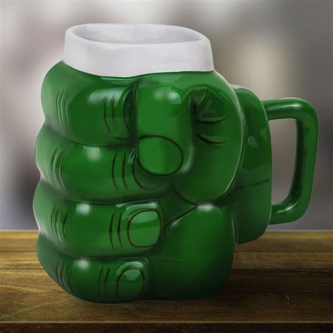 giant green monster fist coffee mug the green head