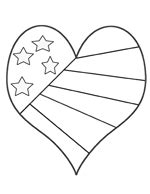 american flag heart coloring pages billy gorilly stars  stripes