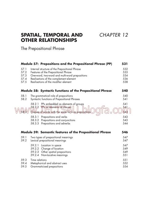 prepositional phrases worksheet  answer key