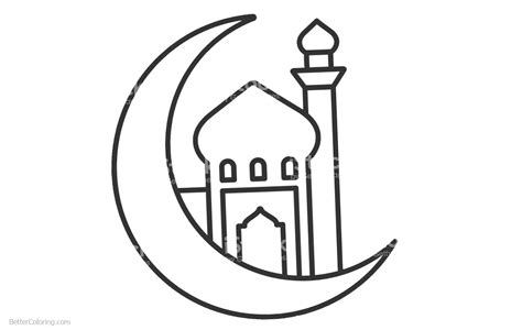 ramadan kareem coloring pages clipart  printable coloring pages