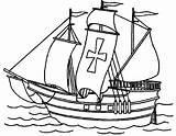 Mayflower Ship Coloring Drawing Getdrawings sketch template